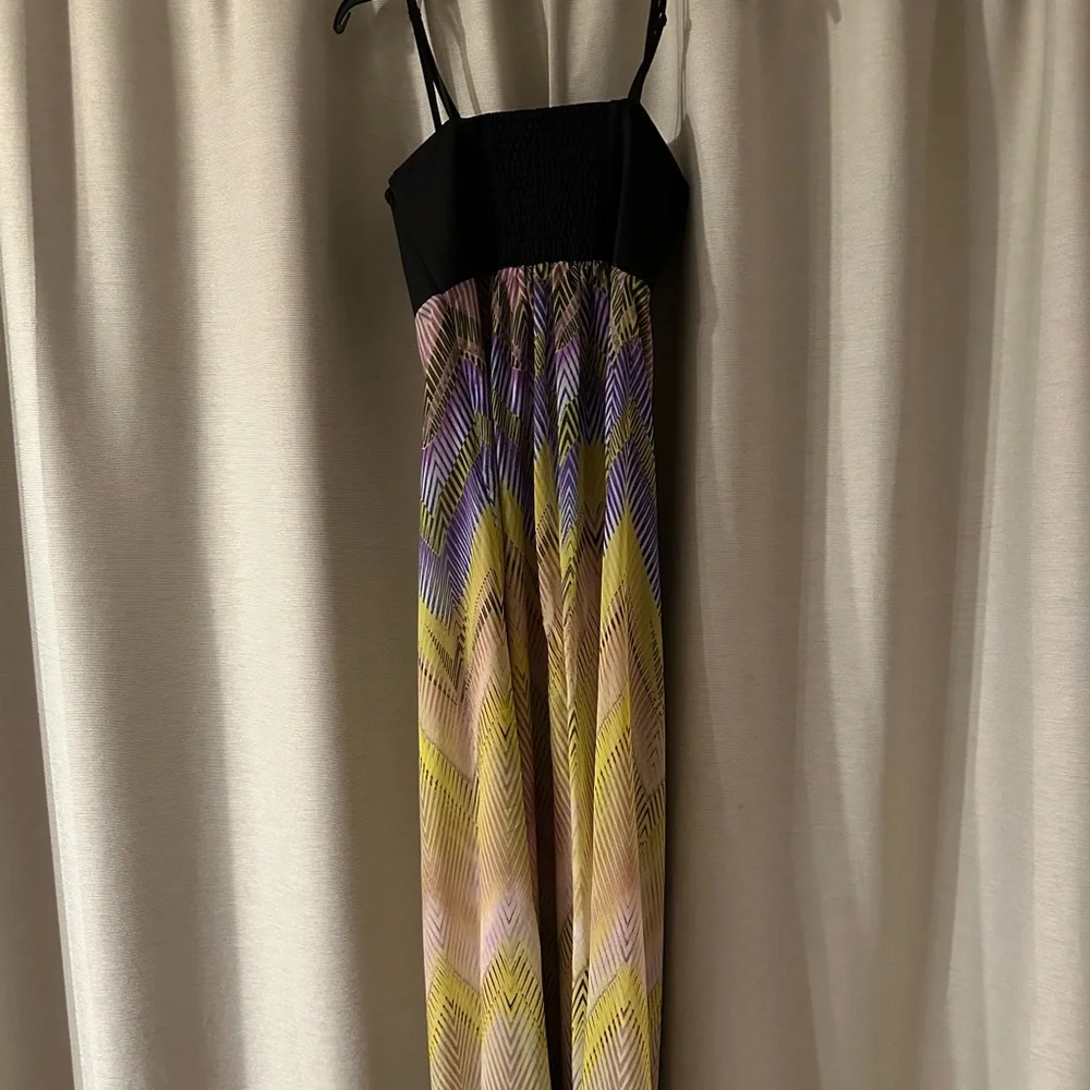 Jessica Simpson Black and Purple Strapless Sundress - Picture 2 of 5